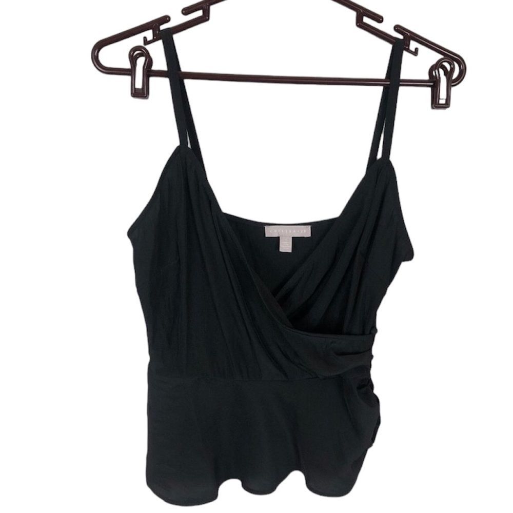 NWT Chelsea28 Black Side Button Camisole Tank Top